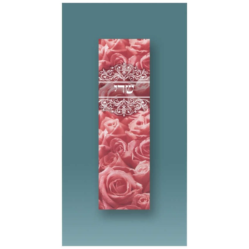 Red Roses Car Mezuzah Case By Mickie Caspi | Mezuzahs | Judaica