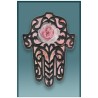 Rose Hamsa Car Mezuzah Case By Mickie Caspi | Mezuzahs | Judaica