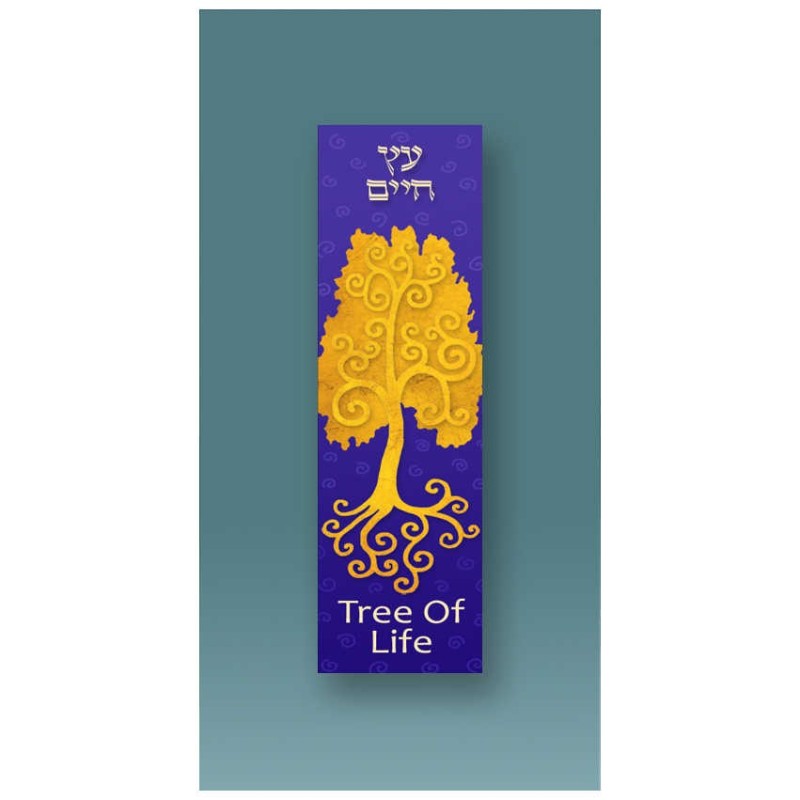 Gold Tree of Life Car Mezuzah Case By Mickie Caspi | Mezuzahs | Judaic