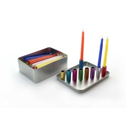 Magnetic Travel Menorah Kit With Candles | Hanukkah | Judaica