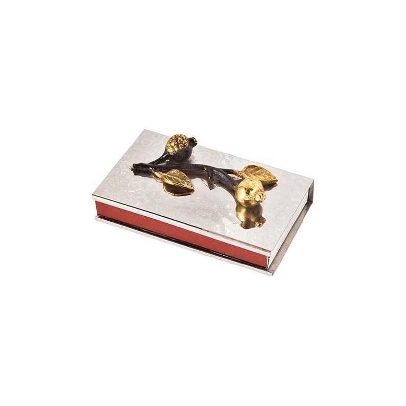 Small Stainless Steel Golden Pomegranate Matchbox  | Candle Holders |
