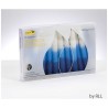 Premium Blue & White Tricolor Shabbat Candles | Shabbat Candles & Oil