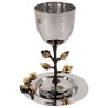Golden Pomegranates Stainless Steel Kiddush Cup &  | Kiddush Cups | Ju
