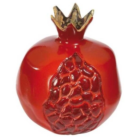 Closed Red Aluminium Pomegranate - Large By Yair E | All Judaica | Jud