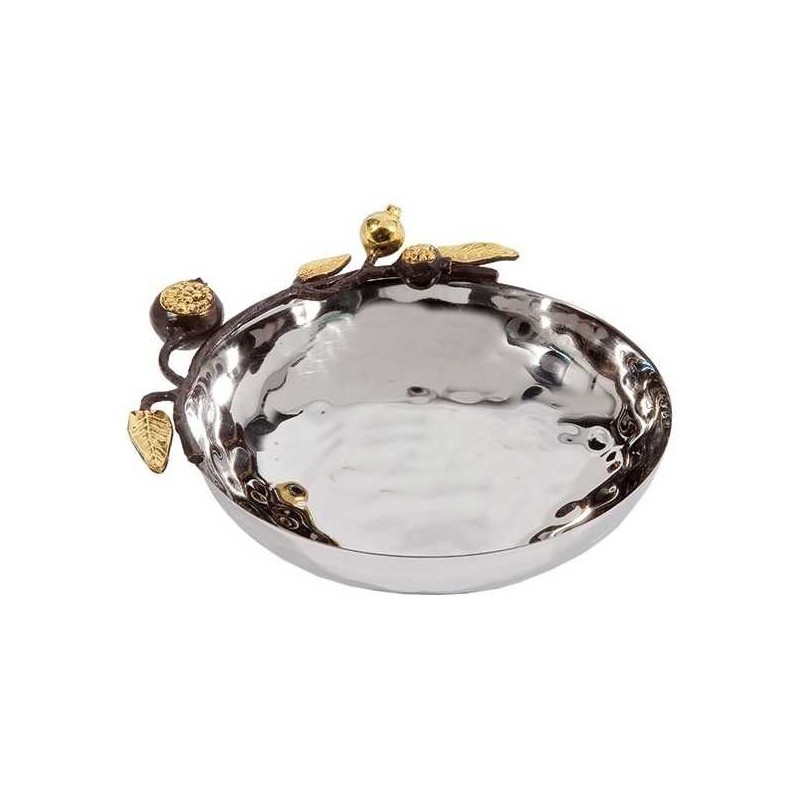 Round Golden Pomegranate Bowl - Medium By Yair Ema | Home Goods | Juda