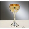 Gold & Silver Tree Of Life Stemmed Kiddush Cup | Kiddush Cups | Judaic
