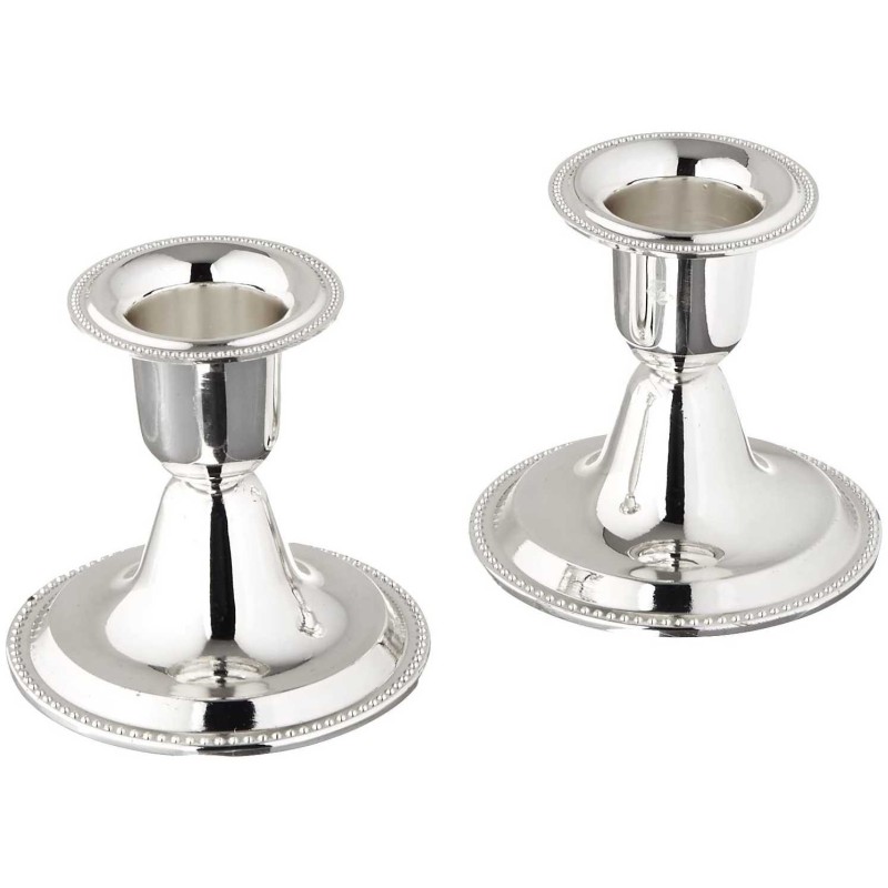 Silverplated Simple & Elegant Candlestick Set - Sh | Candle Holders |