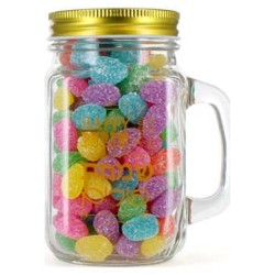 Happy Purim Mason Jar with Gold Lid | Home Goods | Judaica