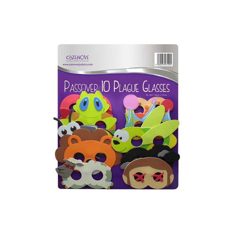 10 Plagues Foam Glasses | Passover | Judaica