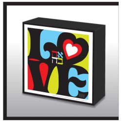 Hand Made Pop Art Love Decorated Wood Panel | Art | Judaica