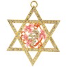 Gold Plated Crystalled Star of David Hanging Ornam | Art | Judaica