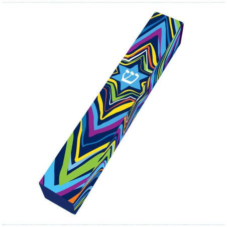 Star of David Burst Wood Mezuzah Case | Mezuzahs | Judaica