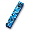 Blue Paint Splatters Wood Mezuzah Case | Mezuzahs | Judaica