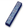 Blue Decorative Wood Mezuzah Case | Mezuzahs | Judaica