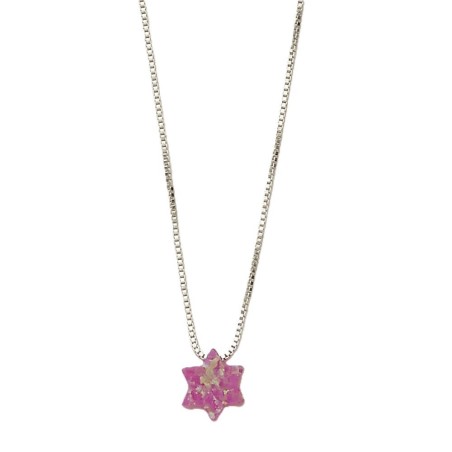 Pink Opal Star of David Pendant | Jewelry | Judaica