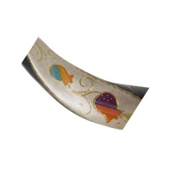 Rainbow Pomegranate Painted Yemenite Shofar - 40" | Rosh Hashanah | Ju