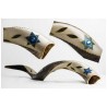 Star of David/Leaves Painted Yemenite Shofar - 40" | Rosh Hashanah | J