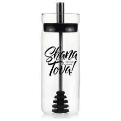 Glass Shana Tova Honey Jar | Rosh Hashanah | Judaica