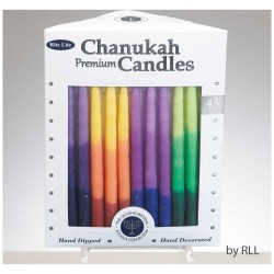 Premium Chanukah Candles - Tri-Color | Hanukkah | Judaica