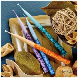 Premium Chanukah Candles - Hand Decorated Multi-Co | Hanukkah | Judaic