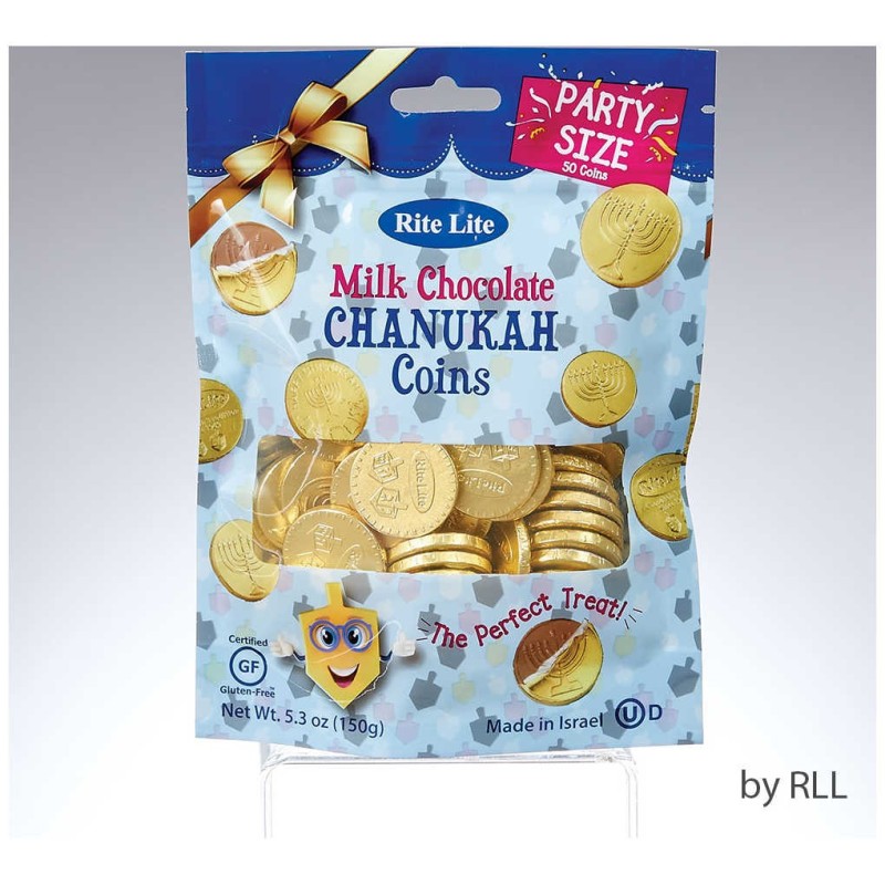 Chanukah Gelt Milk Chocolate Coins - Party Size Ba | Hanukkah | Judaic