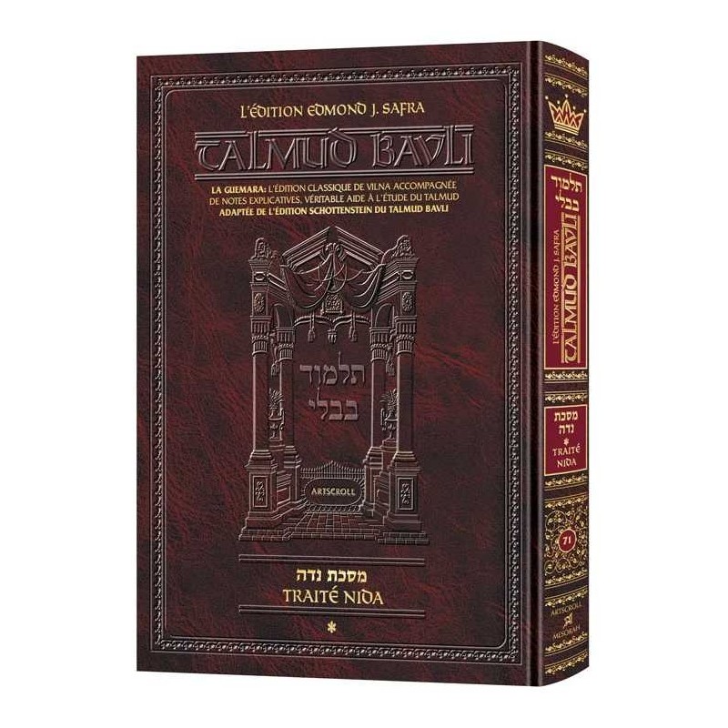 French Talmud [Safra Ed.] Niddah Volume 1 | Books | Judaica
