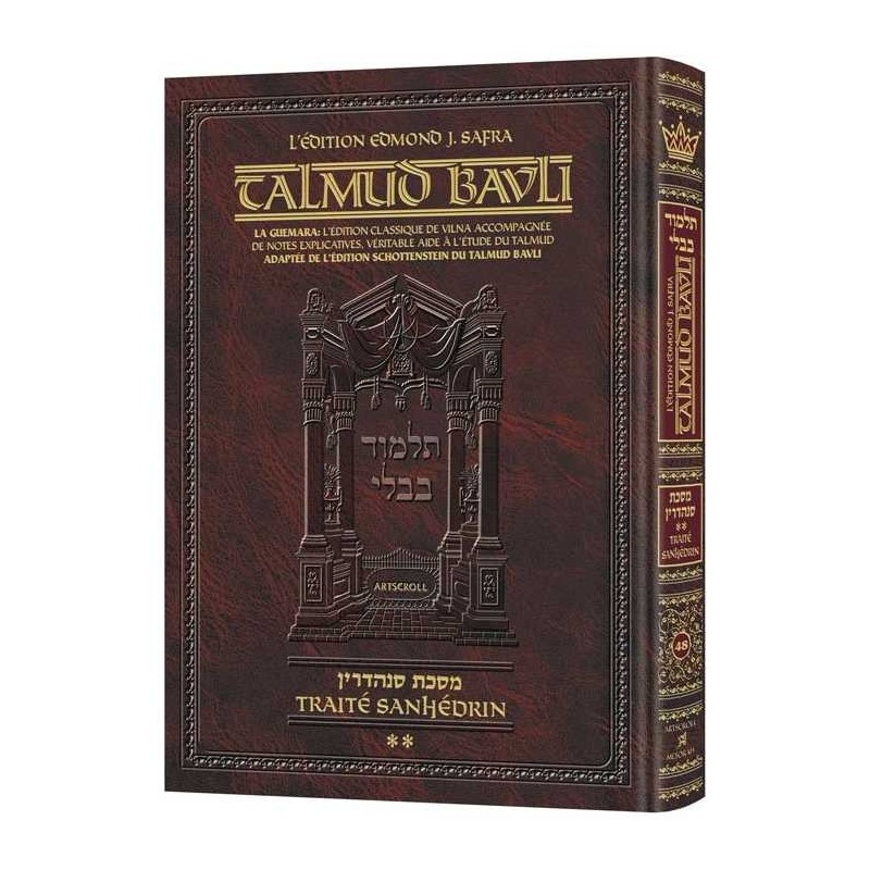 French Talmud [Safra Ed.] Sanhedrin Vol. 2 | Books | Judaica