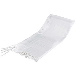 Lightweight Classic Non-Slip Wool Tallis with Whit | Tallit/Tallis | J