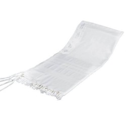 Lightweight Classic Non-Slip Wool Tallis with Whit | Tallit/Tallis | J