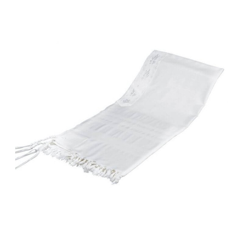 Lightweight Classic Non-Slip Wool Tallis with Whit | Tallit/Tallis | J