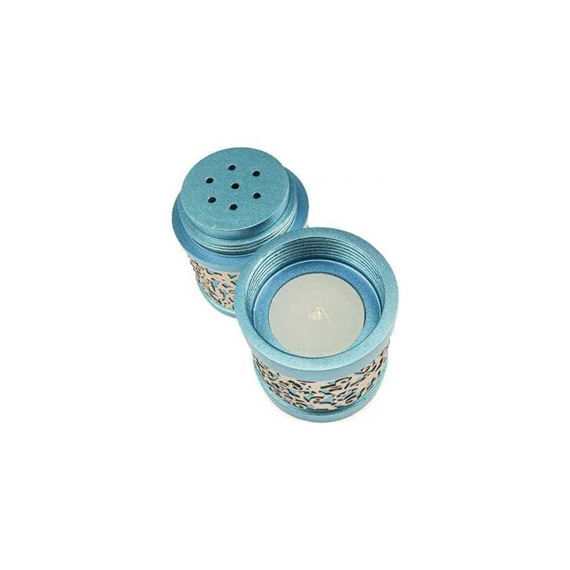 Lasercut Pomegranate Design Aluminum Travel Havdal | Havdalah Sets & S