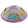 Embroidered Truck Kippah - Purple | Kippahs | Judaica