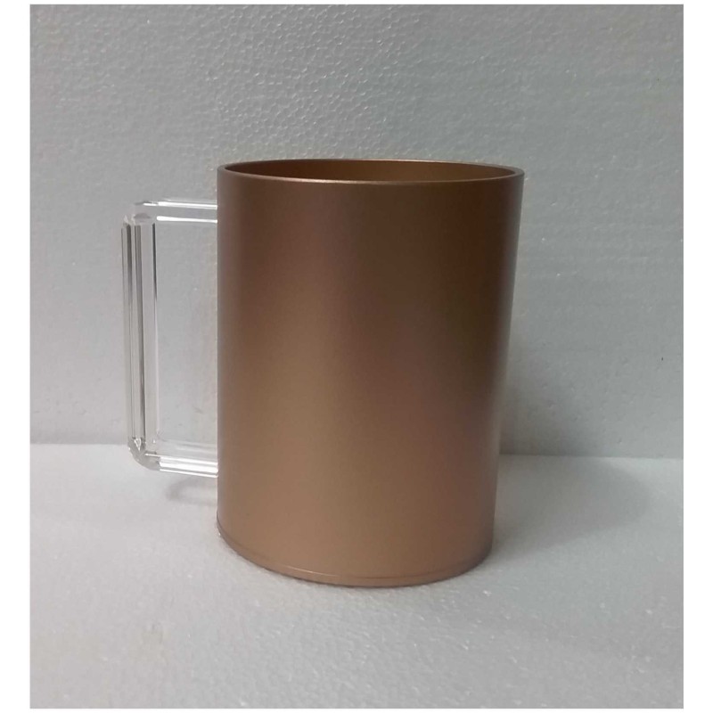 Modern Acrylic Washing Cup - Gold/Clear | Washing Cups | Judaica