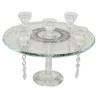 Crystal 5 Candle Candelabra on Round Base- 19 Cm | Candle Holders | Ju