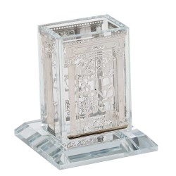 Crystal Havdallah Candle Holder - Beit Hamikdash D | Havdalah Sets & S