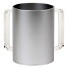Modern Acrylic Washing Cup - Silver/Clear | Washing Cups | Judaica