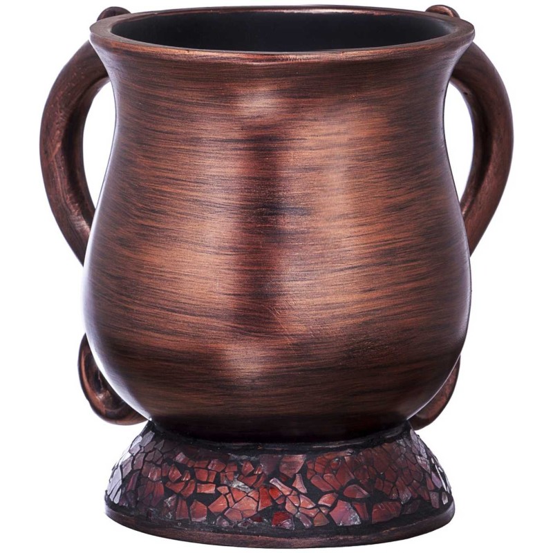Copper Washing Cup with Mosaic Base | Washing Cups | Judaica