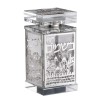 Crystal Besomim Holder - Silver Jerusalem Design | Havdalah Sets & Spi