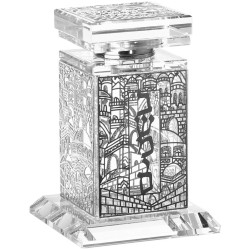 Crystal and Silver Jerusalem Besomim Holder with S | Havdalah Sets & S