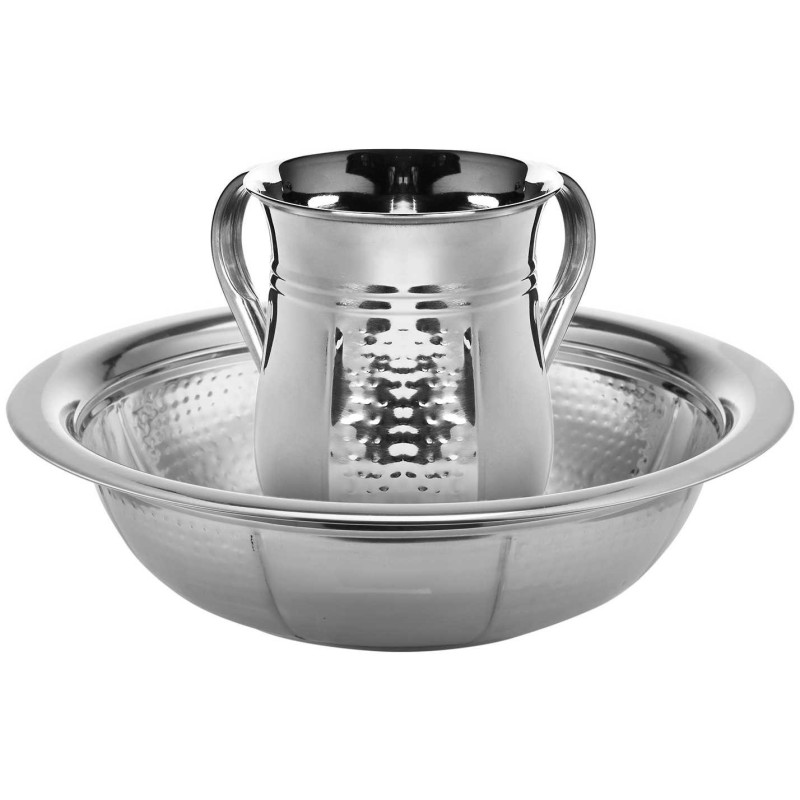 Washing Cup Set - Hammered Panels | Washing Cups | Judaica
