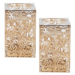 Crystal Tealight Holders - Lasercut Jerusalem Desi | Candle Holders |