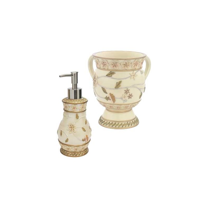 Washing Cup with Soap Dispenser - Flowered Design | Washing Cups | Jud