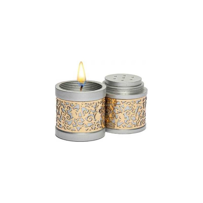 Lasercut Pomegranate Design Aluminum Travel Havdal | Havdalah Sets & S