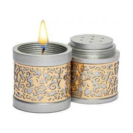 Lasercut Pomegranate Design Aluminum Travel Havdal | Havdalah Sets & S