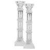 Crystal And Silver Candlesticks 9"H X 1.25"W | Candle Holders | Judaic