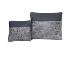 Two Toned Multi-Textured Personalized Tallit & Tef | Tefillin & Access