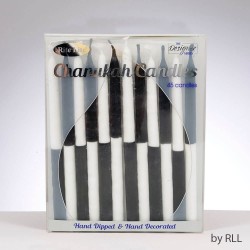 Two-Tone Black & White Hanukkah Candles | Hanukkah | Judaica