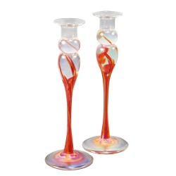 Wedding Glass Keepsake Tall Candlesticks | Wedding | Judaica