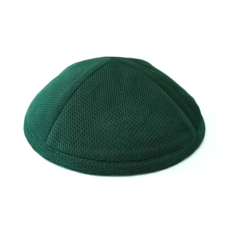 Forest Green Mesh Kippah | Kippahs | Judaica