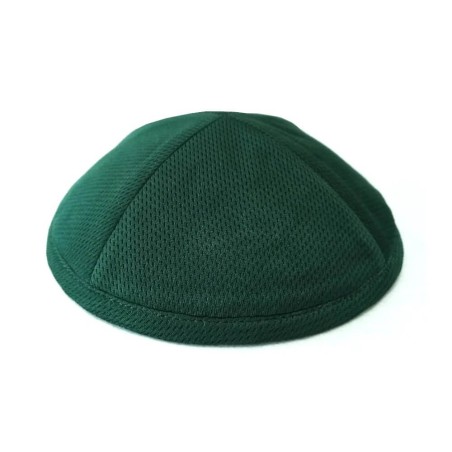 Forest Green Mesh Kippah | Kippahs | Judaica